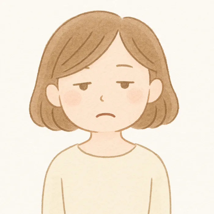 体調が悪く、やる気が出ない女性のイラスト