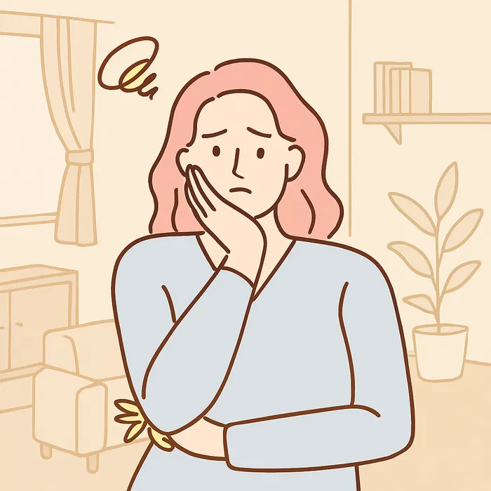 考えすぎて疲れている女性